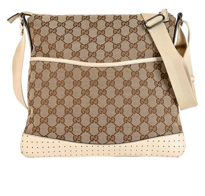 GG Shoulder Bag, £495, Handbags, Beige, Canvas, Front view
